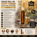 1x Unidade Frasco Roll On Vidro Âmbar 10ml Reutilizável Para Perfumes Óleos Essenciais Cosméticos